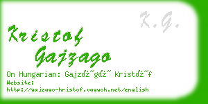 kristof gajzago business card